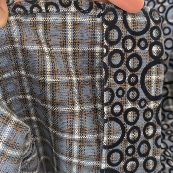 Handmade Geometric Velvet Swing Vest Sleeveless Top sz S - Picture 6 of 7